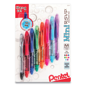 Pentel® Mini R.s.v.p. Ballpoint Pen, Stick, Medium 1 Mm, Assorted Ink And Barrel Colors, 8-pack freeshipping - TVN Wholesale